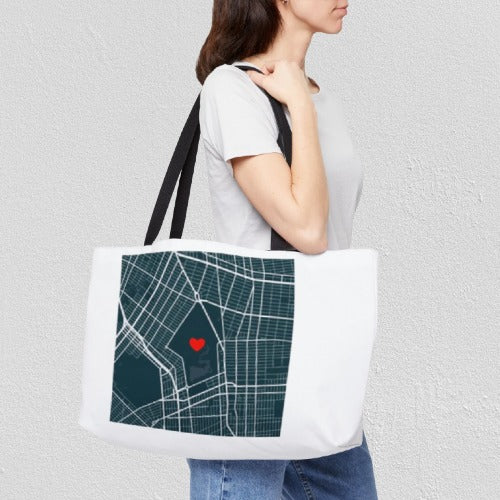 Map with Heart |  Weekender Tote Bag